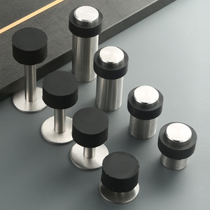 Butoir de porte circulaire magnétique moderne en acier inoxydable pour salle de bain - Product Image 3