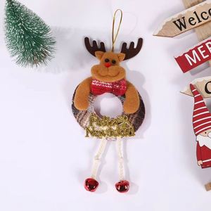 Low MOQ Custom <b>Christmas</b> Bells Ornaments: Fabric <b>Reindeer</b>/Santa Holiday Event Decor (Wholesale) - Product Image 3