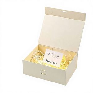 Caja de Regalo Rígida Plegable con Cierre Magnético, Lazo, Color Sólido, Logotipo Imprimible, Bolsas para Zapatos, Embalaje de Regalo para Fiestas - Product Image 1