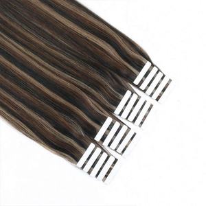 Extensiones de Cabello Remy Brasileño de Doble Trama con Adhesivo, 100% Cabello Humano Virgen Liso y Ondulado, Color Personalizado, Venta al Por Mayor - Product Image 4