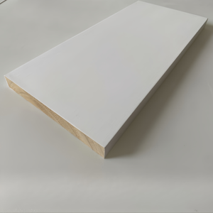 Flat Baseboard Wholesale Decorative Wall Molding S4S Board Radiata Pine Board FJ <b>Primed</b> Wood Moulding - Product Image 4