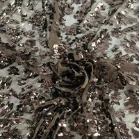 Tissu en maille à paillettes brillantes pour vêtements de scène, mariage, filles, 100% polyester, séchage rapide, brodé, non tissé, poids moyen, Chine