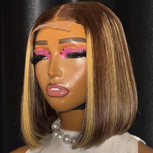 Perruques Bob en Cheveux Humains, Cheveux Vietnamiens Vierges Bruts, Fermeture en Dentelle 2x6 4x4, Droites, Ondulées et Ondulées Profondes, Prix Usine en Gros - Product Image 4