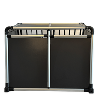 Cage pour chien Cages en aluminium de haute qualité portable dans le transport en voiture Caisses solides sécurisées Assemblage facile Boîtier respirant voyage durable