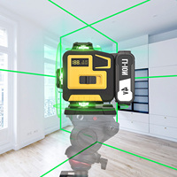 Niveau laser 4D 16 lignes à auto-nivellement haute précision, outil à batterie rechargeable, mesure rotative à croix
