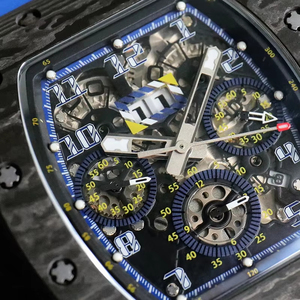 Mens Luxury Carbon Fiber Blue Rubber Strap <b>Skeleton</b> Tourbillon Business and Casual Water Resistant <b>Automatic</b> Mechanical <b>Watch</b> - Product Image 3