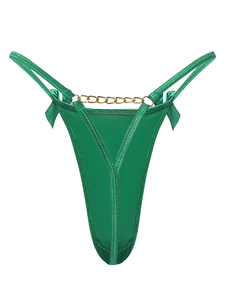 JUNELLA Intimo <span class=keywords><strong>Donna</strong></span> <span class=keywords><strong>Perizoma</strong></span> a Farfalla G-String <span class=keywords><strong>da</strong></span> <span class=keywords><strong>Donna</strong></span> Senza Cuciture in Seta Verde con Catena Tanga Sexy <span class=keywords><strong>da</strong></span> <span class=keywords><strong>Donna</strong></span> - Product Image 3