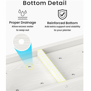 กระถางปลูกต้นไม้ไม้แบบยกพื้นพร้อมชั้นวางของสำหรับสวนและปลูกผัก ดีไซน์เป็นมิตรกับสิ่งแวดล้อม ทนทาน ปรับขนาดได้ - Product Image 4