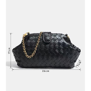 Sac à bandoulière personnalisé pour femme, sac coquille tissé à chaîne, grande capacité, sac nuage, sac à bandoulière unique et tendance - Product Image 6