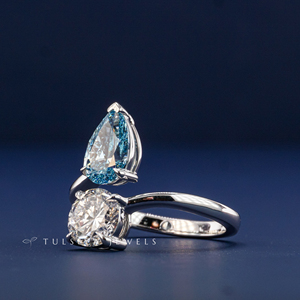 Anillo de Compromiso Solitario con Diamante Cultivado en Laboratorio, Corte Pera, Oro Sólido de 14K, Joyería Fina de Lujo Moderna y Elegante para Mujer, Regalo Nupcial - Product Image 2