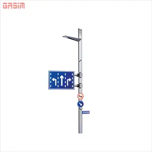 Customized Round Octagonal Polygonal 9MM 12M 15M All In 1 Signboard LED Light Large Post Light