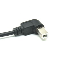 Câble USB de type B mâle à USB 2.0 B femelle à angle gauche pour imprimante scanner
