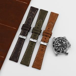 Vintage Distressed Echtleder-Uhrenarmband 18/20/22mm - Anpassbares Band für Retro Mechanische Dress-Uhren - Product Image 6