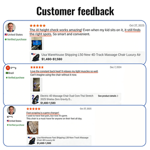 Массажное кресло премиум-класса с 10 автоматическими режимами, синхронизацией музыки, 4D-массажем всего тела, функцией невесомости и управлением ИИ, доставка из США - Product Image 5