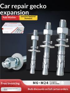 Anclajes de Cuña de Acero Galvanizado Gecko para Reparación de Automóviles M6-M24 con Arandelas Ampliadas para Uso en Elevadores - Product Image 2
