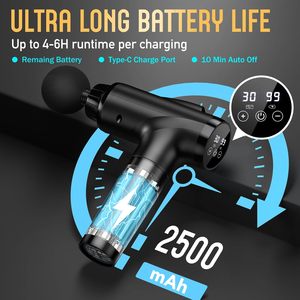 ปืนนวดกระแทกเนื้อเยื่อส่วนลึก CZFIT ปรับความเร็วได้ พร้อมแบตเตอรี่ 1800mAh ใช้งานได้ 4-6 ชั่วโมง กล่องพกพา ABS น้ำหนัก 1.5 กก. สำหรับฟิตเนส - Product Image 4