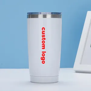 Logo personalizzato 20 oz bicchiere in acciaio inossidabile tazza termica tazza a doppia parete isolata sottovuoto con coperchio scorrevole