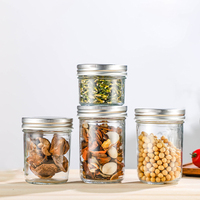 Fournitures en vrac de bocaux de stockage et de distribution en verre transparent épaissi - Bocaux de conserve en gros avec différentes capacités