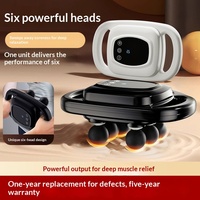 Pistolet de massage vibrant sans fil rechargeable transfrontalier à 6 têtes, batterie intégrée, 1200-3200 tr/min, vibrations puissantes, massage musical complet