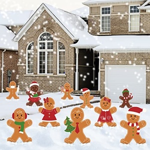 Letreros Navideños AnyDesign con Estacas - Hombre de Jengibre y Otros Diseños Festivos para Decoración de Jardín, Patio y Caminos - Product Image 1
