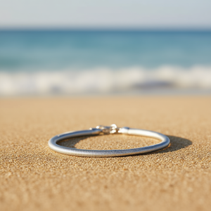 Amy Amy Fashion <b>Anklet</b> Stainless Steel <b>Silver</b> Plated Classic Women's Gift Jewelry T2034 - Product Image 2