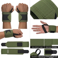 Attelles de poignet pour haltérophilie, soutien de poignet réglable pour la gym, boucle pour le pouce, antidérapantes, compression en fibre de polyester, professionnelles