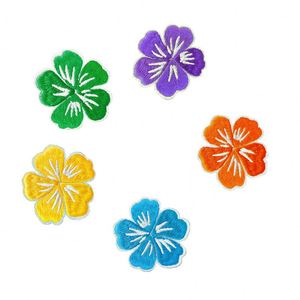 Stock 4.7cm Iron on Embroidered Colorful Flower Patch for <b>Hat</b> <b>Bag</b> Decoration - Product Image 2