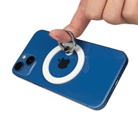 Support de téléphone magnétique pliable en métal avec anneau de maintien pour smartphones universels (compatible iPhone)