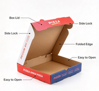 Boîtes à pizza avec logo 18 pouces 35 cm en carton ondulé pour frites et hamburgers, emballage personnalisé en papier kraft, vente en gros Eco7 12 14 15
