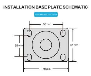 ISO Preço De Fábrica Azul <span class=keywords><strong>2</strong></span> Polegadas Rodízio Roda Trolley Castor PU Rodízio Giratório - Product Image 5