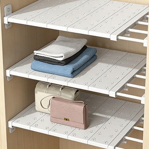 Clothing Organizer Adjustable Shelving Unit Rectangle Bolt Inserting Type For Wardrobe Storage Solution - Product Image 1