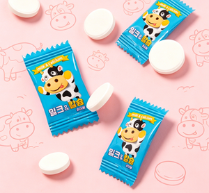 Comprimés à croquer Vitasub Lait & Calcium avec Vitamine D pour Enfants, Sachet Bleu et Motif Vache - Product Image 1