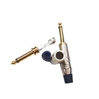 Prise audio mono 6,35 mm (1/4 pouce) à souder, connecteur à 2 pôles avec coque métallique pour câble audio de guitare électrique