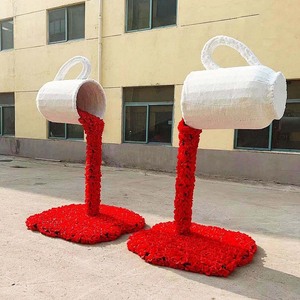 D102 Decoración Floral Festiva, Cesta <span class=keywords><strong>de</strong></span> Flores Artificiales, Boda, Festival <span class=keywords><strong>de</strong></span> Primavera, Pascua, Artesanía Elegante Pintada a Mano, Arte Paisajístico - Product Image 6