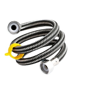 Manguera trenzada de acero inoxidable de 1/2 pulgada y 400 PSI para calentador de agua, grifo de inodoro, tubería de entrada y salida - Product Image 1