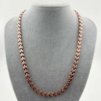 Collier chaîne en cuivre pur à 99,99 % pour hommes et femmes, chaînes magnétiques tendance