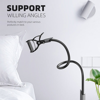 Support de téléphone flexible Lamicall LS05 à bras col de cygne stable en métal pour lit et bureau – Support mains libres pour smartphone