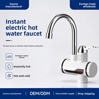 Robinet d'eau chaude électrique instantané avec affichage numérique, double usage eau chaude/froide, chauffage rapide en trois secondes, 3000W, ABS, utilisation extérieure