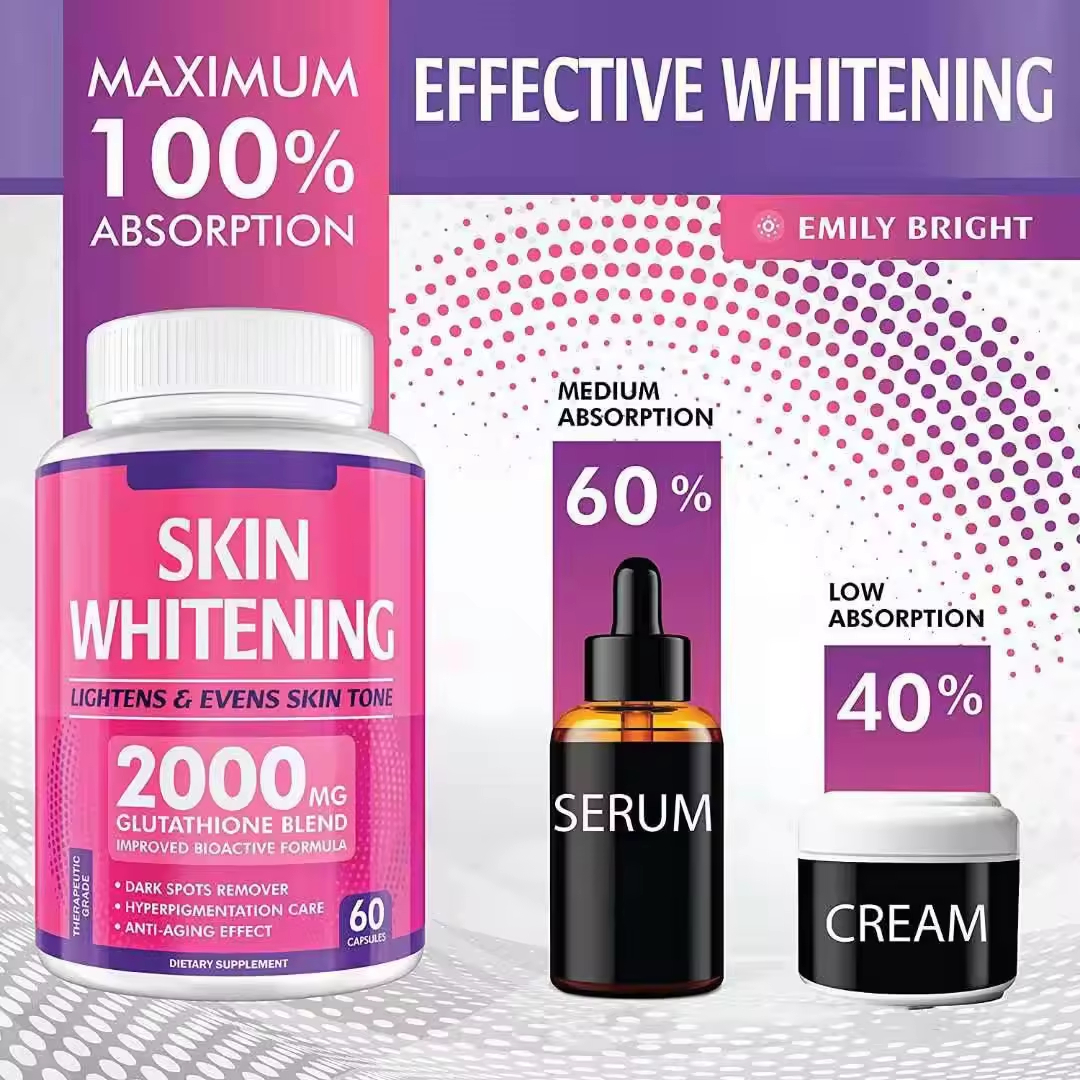 Skin Whitening Pills Capsules with 8000mg Care Skin Lighting Pill Capsules Skin  Brightening Dark Spots Glow Tablet Capsules| Alibaba.com