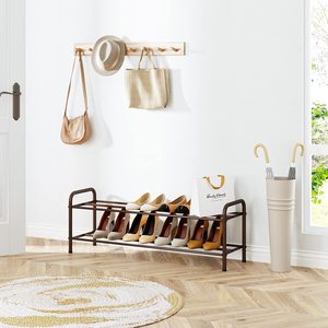 Zapatero moderno de almacenamiento para el hogar, organizador de exhibición de metal con múltiples estantes a la venta para uso en la Oficina y la escuela - Product Image 2