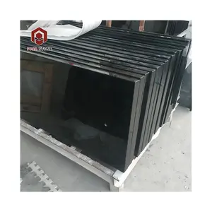 Prix d'usine en Chine Pavé intérieur et extérieur en granit noir pur poli Tuiles de granit noir Shanxi
