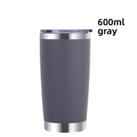 Vaso Térmico de Acero Inoxidable con Aislamiento al Vacío de 20 oz, Acabado con Recubrimiento de Plástico, Vaso de Regalo para Cerveza; Artículos para Bebidas