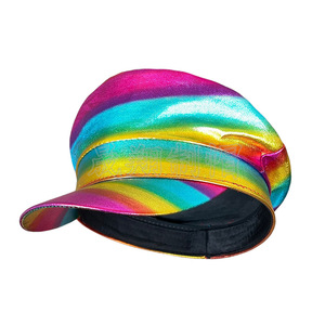 Sombrero de Capitán LGBTQ para Adultos, Arcoíris, Carnaval, Festival, Día <span class=keywords><strong>del</strong></span> Orgullo, Sombreros Rave, Burning Man, Mes <span class=keywords><strong>del</strong></span> Orgullo, Desfile, Accesorio para Disfraces de Fiesta - Product Image 2