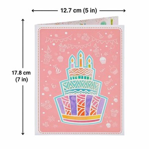 Tarjeta de Felicitación 3D Pop Up de Cumpleaños, Tarjeta de Invitación con Diseño de Cupcake y Dulces, Rectangular, Personalizable para Regalo de Fiesta - Product Image 4