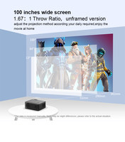 Proyector HD Portátil con Altavoces Integrados, Compatible con 1080P Inalámbrico, Misma Pantalla, Batería de 5000mAh, Mini LED Pico A30 3000 para Cine en Casa