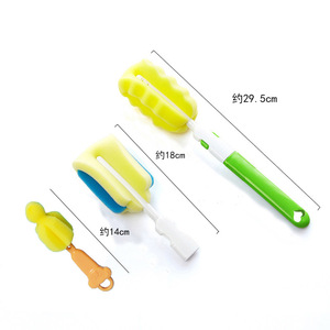 Juego de cepillos de limpieza de biberones Aixin de 3 piezas con mango largo para limpiar biberones, tetinas y tazas - Product Image 1