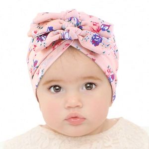 Gathertop – Nouveaux turbans pour bébés en satin imprimé personnalisé avec logo, en polyester et élasthanne, ajustables, unisexes, avec nœud, pour enfants, décontractés, pour le quotidien - Product Image 1