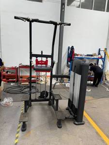 Machine à dips assistés ASJ, équipement commercial 2-en-1 pour tractions et dips avec pile de poids pour l'entraînement <span class=keywords><strong>du</strong></span> <span class=keywords><strong>haut</strong></span> <span class=keywords><strong>du</strong></span> corps - Product Image 2