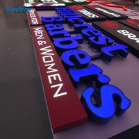 Enseigne lumineuse à lettres LED personnalisées en acrylique 3D pour publicité extérieure, entreprise, magasin, conception de logo gratuite