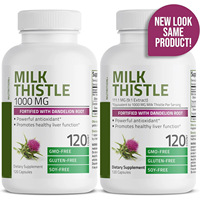 OEM dewasa suplemen Herbal detoks Susu Thistle ekstrak biji untuk perlindungan hati dan manfaat antioksidan kapsul